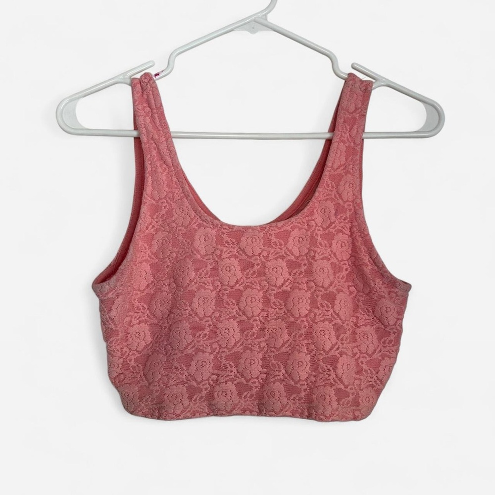 Topshop Pink Lace Blouse